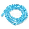 Transparent Electroplate Glass Beads Strands GLAA-F029-4mm-C19-2