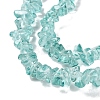 Spray Painted Transparent Glass Beads Strands GLAA-P060-01B-04-3