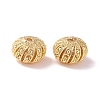 Brass Hollow Rondelle Bead Rhinestone Settings KK-P226-09CG-2