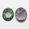 Oval Natural Ruby in Zoisite Cabochons G-K020-18x13mm-09-2