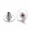 Brass Bullet Clutch Bullet Clutch Earring Backs with Pad X-KK-C3213-P-1