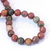 Natural Polychrome Jasper/Picasso Stone/Picasso Jasper Beads Strands G-E334-6mm-10-3