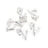 Silver Color Plated Alloy Letter Pendants PALLOY-J718-01S-Z-2