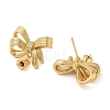 Brass Micro Pave Cubic Zirconia Studs Earring Findings KK-K364-02G-2