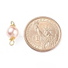Shell Pearl Bead Connector Charms PALLOY-JF01349-4