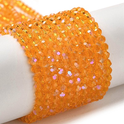 Electroplate Transparent Glass Beads Strands EGLA-A035-T3mm-L05-1