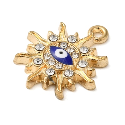 Alloy Enamel Rhinestone Glass Pendants ENAM-U003-02G-10-1