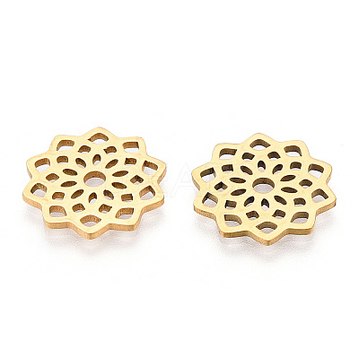 304 Stainless Steel Filigree Joiners Links STAS-T044-40G-1