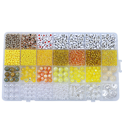 DIY 28 Style Resin & Acrylic & ABS Beads Jewelry Making Finding Kit DIY-NB0012-03H-1