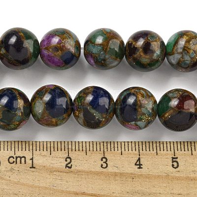 Synthetic Gold Clinquant Stone Beads Strands G-P549-A01-03-1