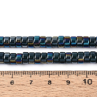 AB Color Plated Opaque Glass Beads Strands GLAA-T026-3x6mm-P16-1