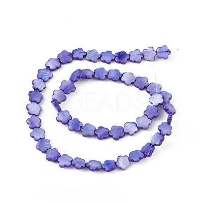 Natural Freshwater Shell Dyed Beads Strands SHEL-K001-001E-1
