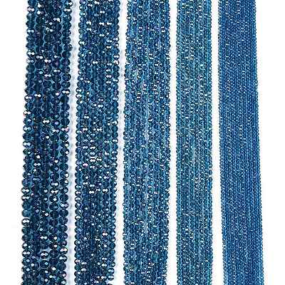 Electroplate Glass Beads Strands X-EGLA-A044-T6mm-B27-1