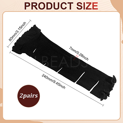 2 Pairs Polyamide Oversleeves AJEW-ME0003-37B-1