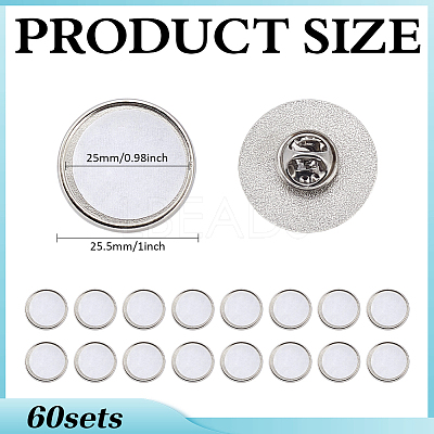 DIY Sublimation Blank Brooch Pin Making Kit DIY-WH0591-619A-1