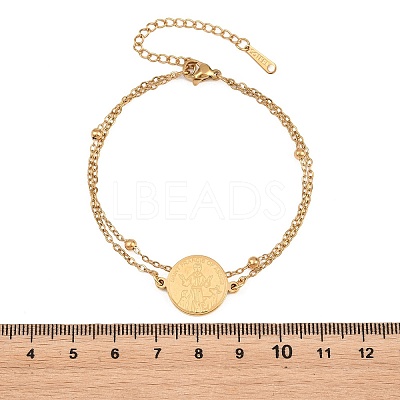 304 Stainless Steel Multi-strand Bracelets SA-CBA7739-02G-1