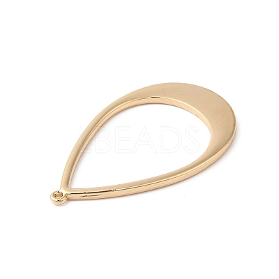 Brass Open Back Bezel Big Pendants X-KK-O144-28G-1