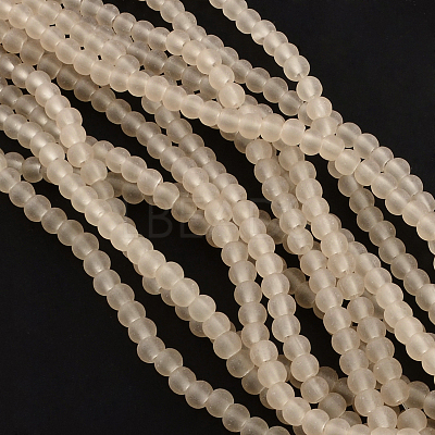 Baking Paint Transparent Glass Bead Strands X-GLAA-S031-8mm-26-1