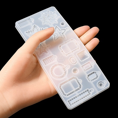 Mixed Shape Pendant Silicone Molds DIY-YW0006-74-1
