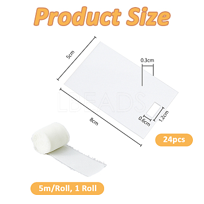 24Pcs Acrylic Name Card Holders TACR-FH0001-17A-1