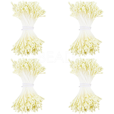 Gypsum with Cotton Cord Artificial Flower Core DIY-WH20007-36A-02-1