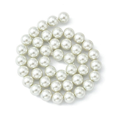 Eco-Friendly Dyed Glass Pearl Round Beads Strands HY-A002-10mm-RB009-1