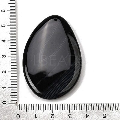Natural Black Banded Agate(Dyed & Heated) Big Pendants G-F820-05A-09-1