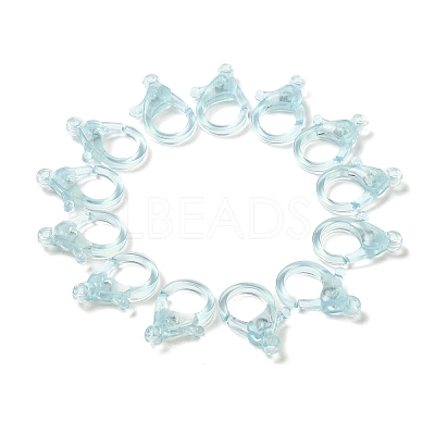 Transparent Plastic Lobster CLaw Clasps KY-H005-A02-1