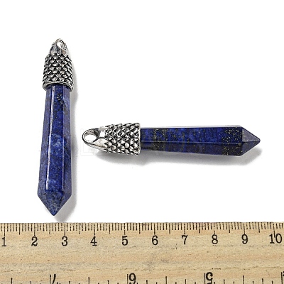 Dyed Natural Lapis Lazuli Pointed Big Pendants G-F766-02AS-07-1