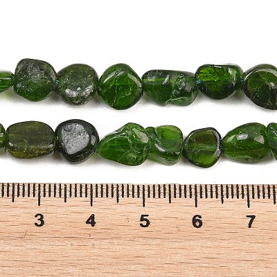 Natural Green Diopside Beads Strands G-G464-A01-02-1