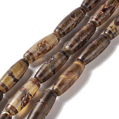 Tibetan Style dZi Beads Strands G-A024-01X-1