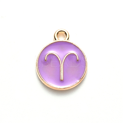 Alloy Enamel Pendants X-ENAM-S124-01B-01A-1