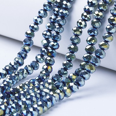 Electroplate Transparent Glass Beads Strands EGLA-A034-T3mm-UA09-1