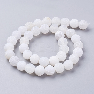 Natural Crackle Agate Beads Strands G-G055-10mm-5-1