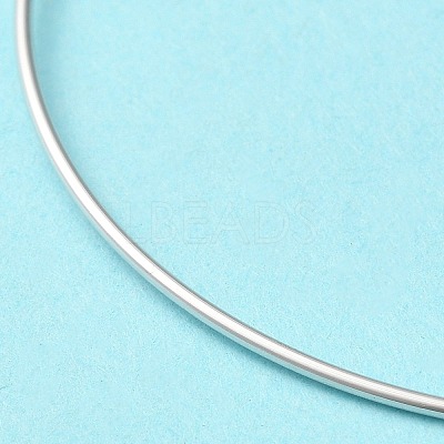Anti-Tarnish Rhodium Plated 925 Sterling Silver Bangles BJEW-G681-01B-P-1