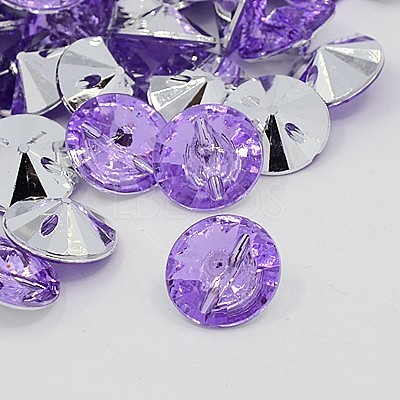 Acrylic Rhinestone Buttons BUTT-J001-M-1