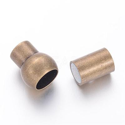 Brass Magnetic Clasps with Glue-in Ends KK-H303-1-1