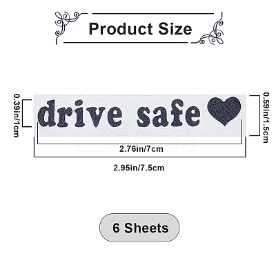 Laser PVC Drive Safe Self Adhesive Car Stickers STIC-WH0013-09C-1
