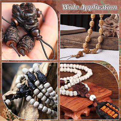 4Pcs Wood Beads WOOD-PH0003-90F-1