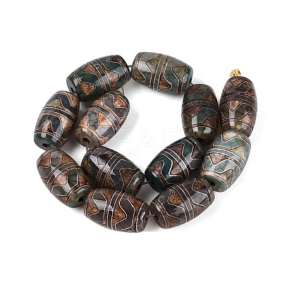 Tibetan Style dZi Beads TDZI-N001-018-1