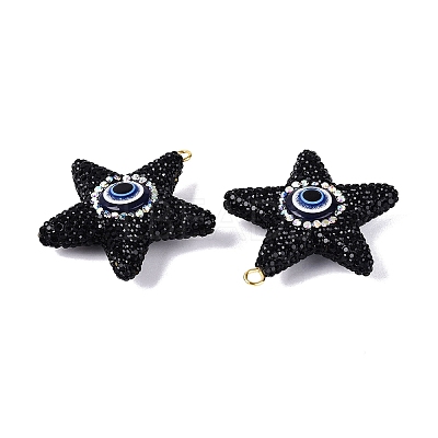 Handmade Polymer Clay & Rhinestone & Resin Big Pendants FIND-Q123-02E-1