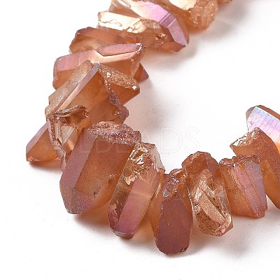 Natural Quartz Crystal Points Beads Strands G-K181-B22-1