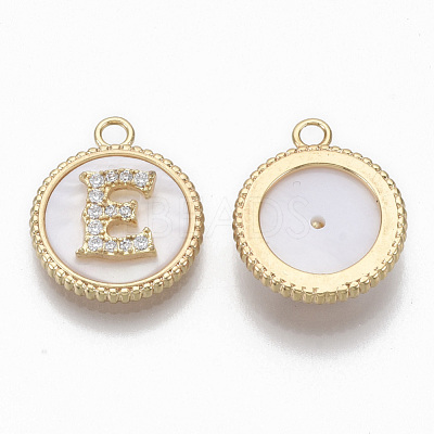 Brass Micro Pave Cubic Zirconia Pendants KK-T062-04E-NF-1