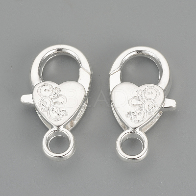 Alloy Lobster Claw Clasps X-PALLOY-R070-11S-1