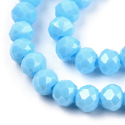 Electroplate Glass Beads Strands EGLA-A034-P10mm-A06-1