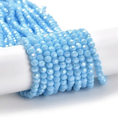 Electroplate Opaque Glass Beads Strands LS-EGLA-A035-P4mm-A08-1