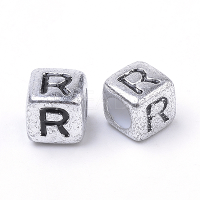 Plated Acrylic Beads X1-PB43C9308-R-1