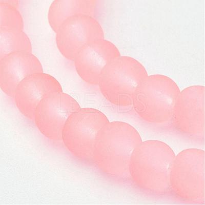 Baking Paint Transparent Glass Bead Strands X-GLAA-S031-4mm-28-1