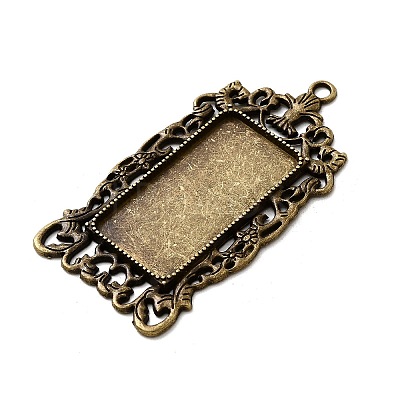 Vintage Tibetan Style Alloy Large Pendant Cabochon Bezel Settings LS-TIBEP-M018-129AB-NF-1