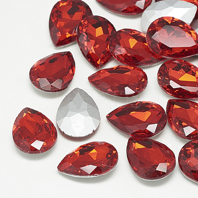 Pointed Back Glass Rhinestone Cabochons RGLA-T081-6x8mm-07-1